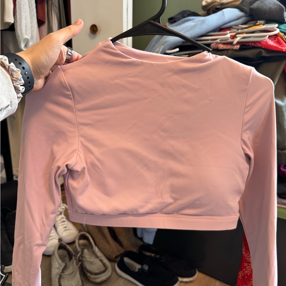 YoungLA Light Pink Long Sleeve Crop Top